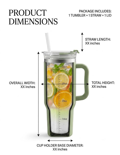 1800 ml Large-Capacity Plastic Tumbler