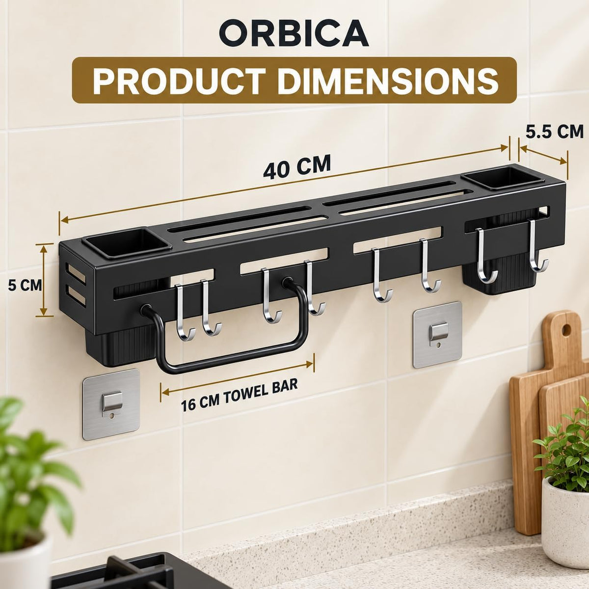 Black Kitchen Shelf