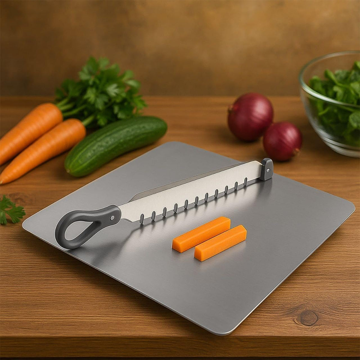 2-in-1 Steel Chopping Board